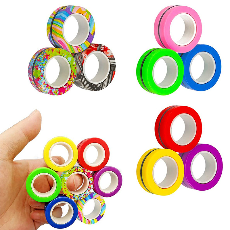 Fidget Spinner Bearing - 3 шт., магнитные кольца на кончиках