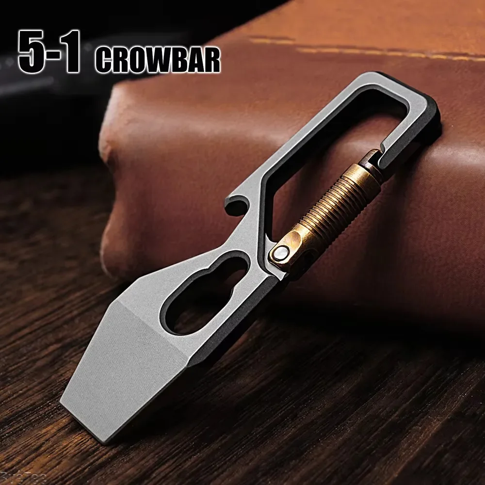 Titanium Pry Bar - 6 см 5-1 Многофункциональный брелок для