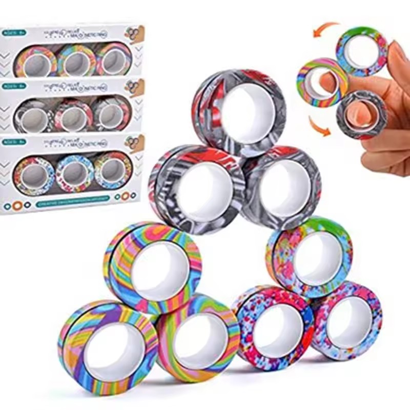 3 шт., магнитные кольца на кон – обзор и цена Fidget Spinner Bearing