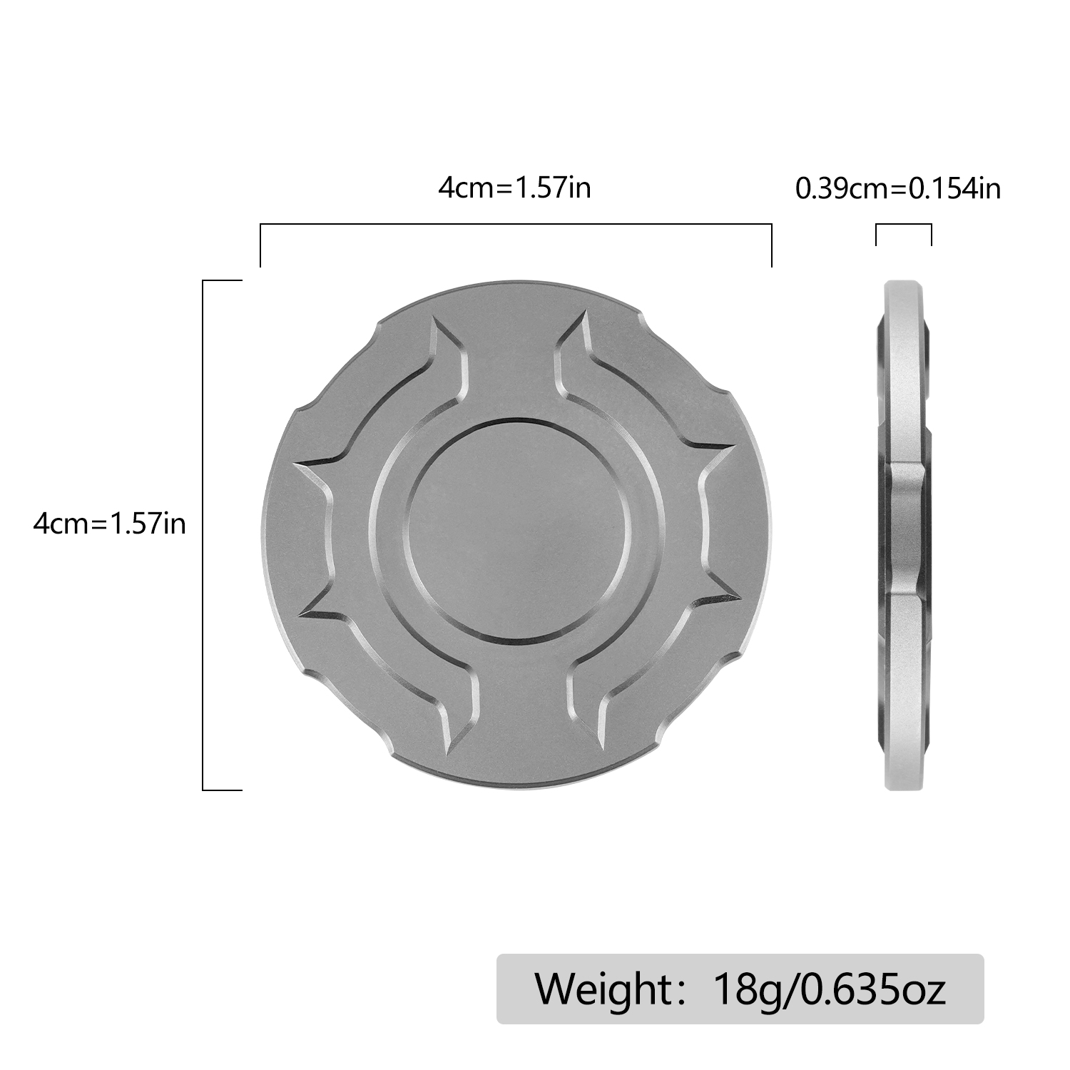 Титановый сплавной фиджет-слай – обзор и цена Edc Carry Coins